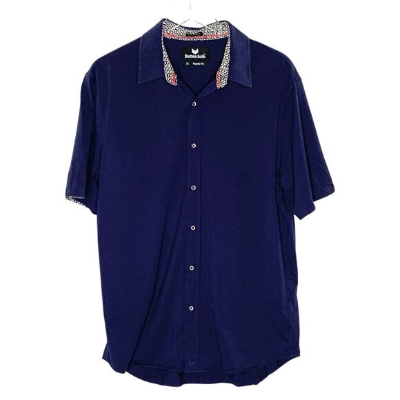 Buttercloth XL Regular Fit Intrigue Icy Cotton Short Sleeve Shirt Mint Fibers - Picture 2 of 13